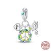 100% 925 Silver Wish For Peace Book Beads World Peace Charms Fit Original 925 Bracelet DIY Jewelry Making Women Gift
