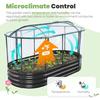 Raised Garden Bed with Cover Galvanized Oval Planter Garden Box Outdoor for Gardening Vegetables Flowers Clear