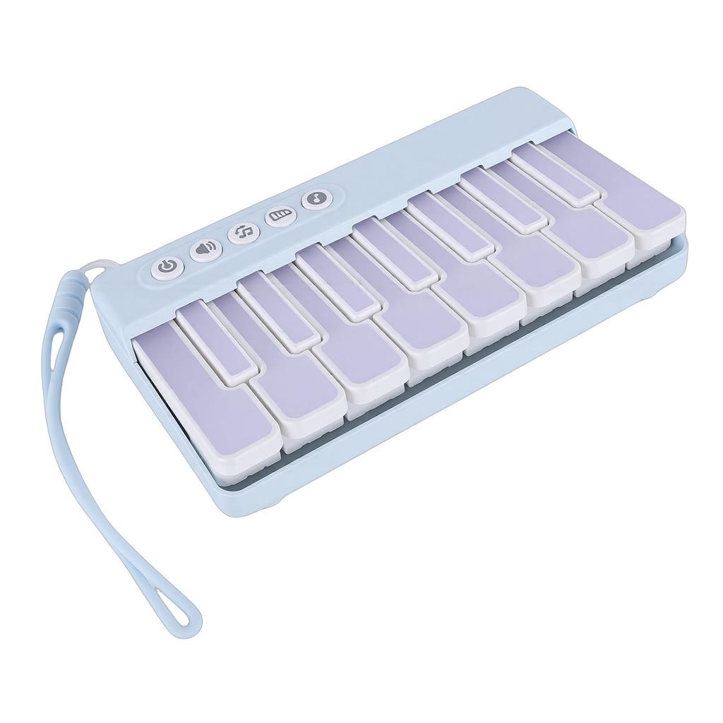 Mini Keyboard Piano Toy with Colorful Lights Toddler Pocket Travel Piano Keyboard Portable Musical Instrument Toy