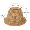 Retro Woven Women Sun Hat Solid Color Korean Style Straw Fisherman Hat Foldable Visor Cap Bucket Hat Ladies