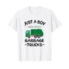 Just a Boy Who Loves Garbage Trucks Trash Collector T Shirt Vintage Washed Slightly Breathable Unisex Streetwear Comfortable