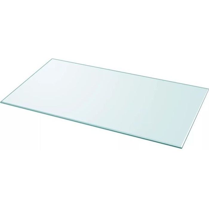 Dessus de table - vidaXL - Rectangulaire - Verre trempé - 1200 x 650 mm - Transparent