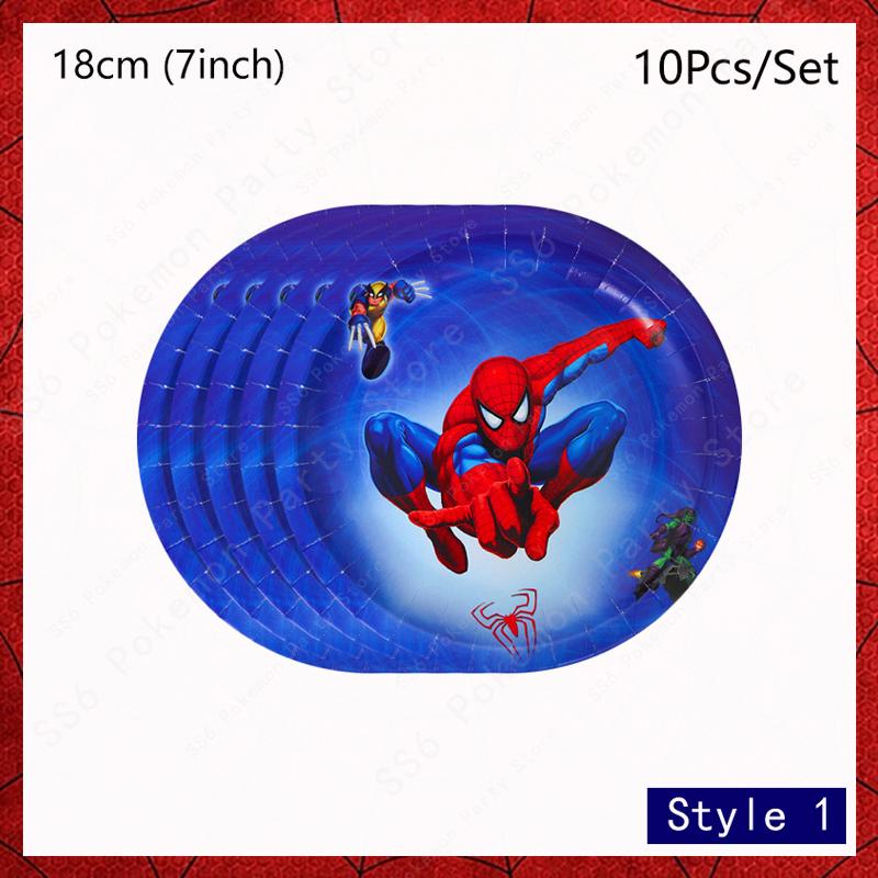 Spiderman Birthday Party Decor Itemations Disposable Tableware Plate Cup Napkins Bags Spidey Party Birthday Decor Itemation Supplies Set
