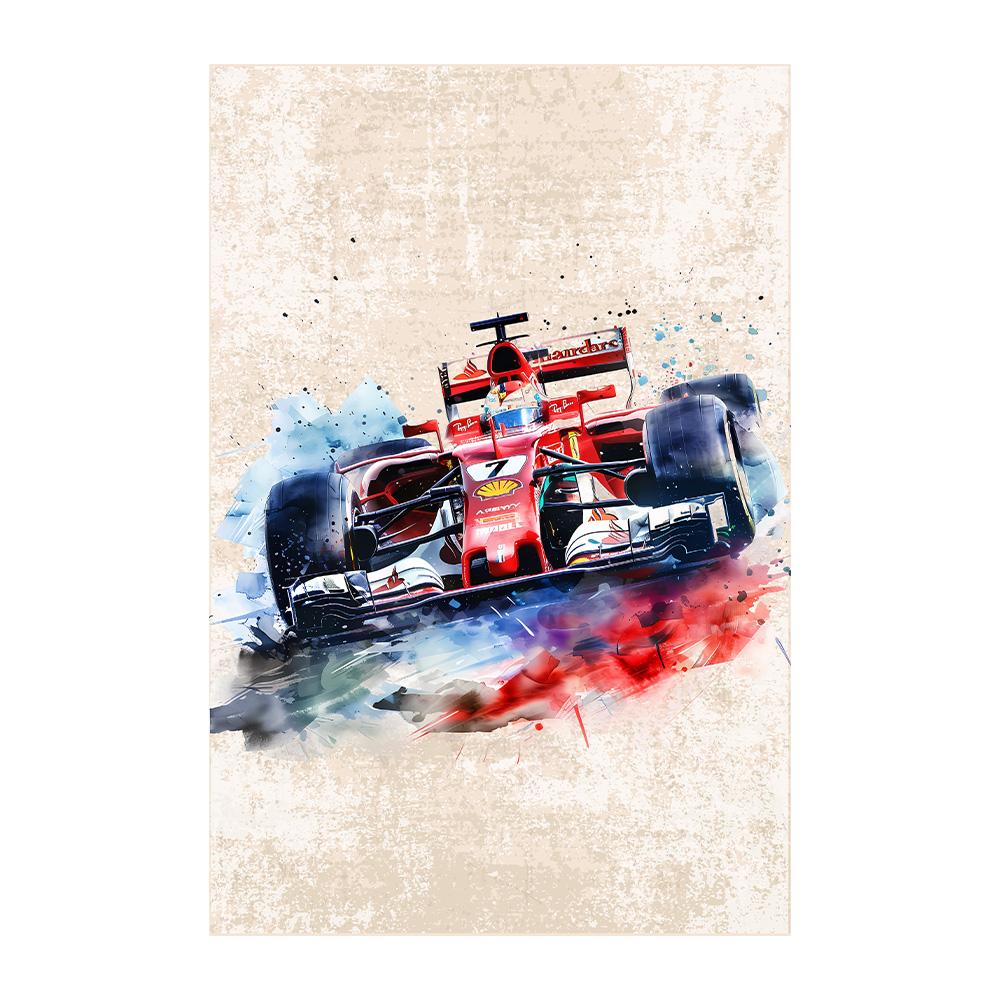 Retro F1 Racing Canvas Painting Poster Vintage Racing Car Wall Art Print for Home Decor