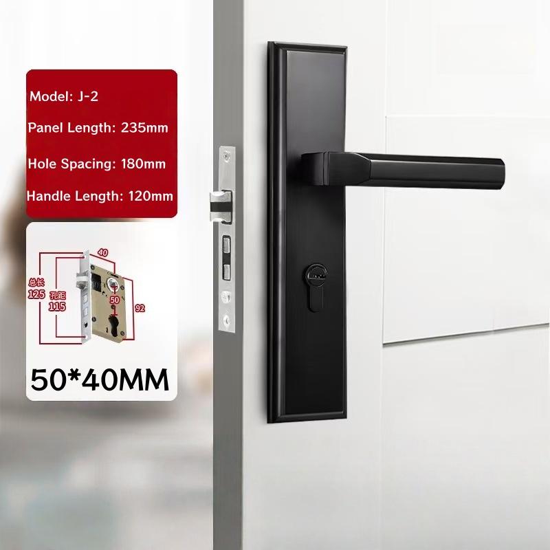 Modern Door Lever Handle With Lock, Keyed Entry, for Interior Doors, Polished Stainless Steel Finish Privacy Door Knob Lock Set