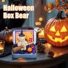 Halloween Bear Box Cute Halloween Bear Gift Box Mini Plush Witch Bear Halloween Toy Party Decoration Gift Desktop Decor