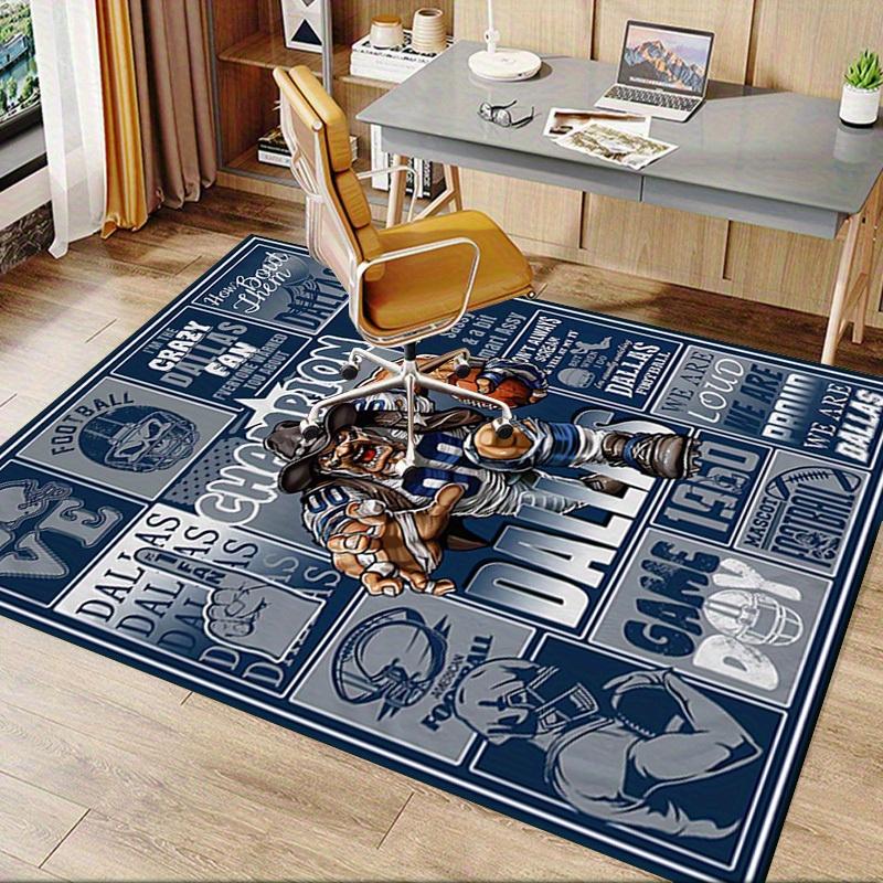 Office Carpet Dallas Football Fanatic Couch Rug, Chair Mat Protection