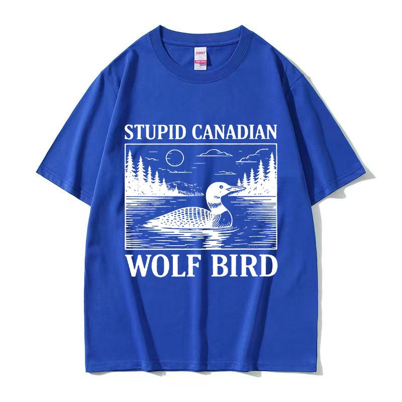 Heated Rivalry 100 Cotton T Shirts Stupid Canadian Wolf Bird Funny Graphic TShirt Men Women Casual Fashion Short Sleeve Tshirt