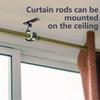 1 Pezzo Staffe Supporto Asta Tenda Soffitto Casa Gancio Installazione Asta Lega di Alluminio Montaggio a Parete Clip Fissaggio Traversa Spessa