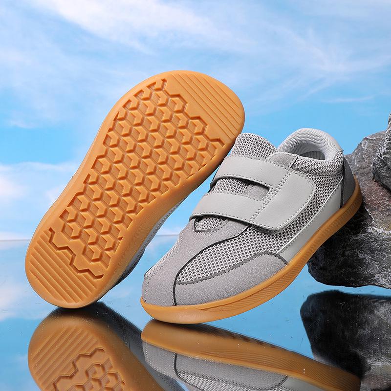 Kids' Autumn Velcro Barefoot Sneakers - Wide Toe, Breathable, Comfortable for Running & Skipping Rope