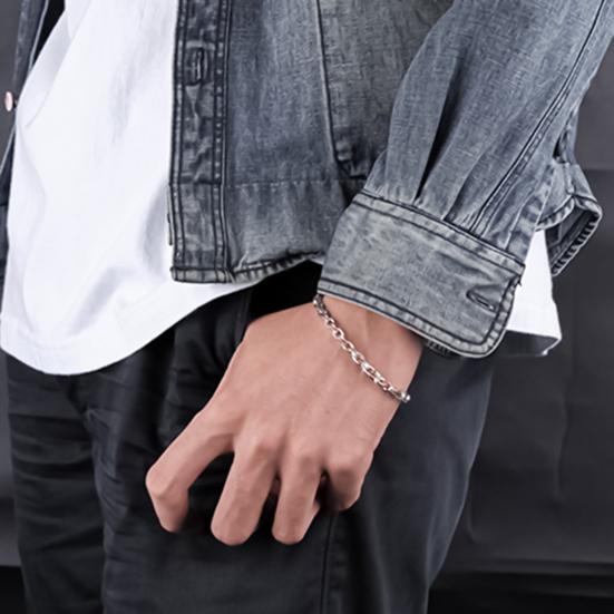 Women Elegant Silver Plated Twisted Chain Bracelet Bangle Jewelry Fashion Accessories for Party