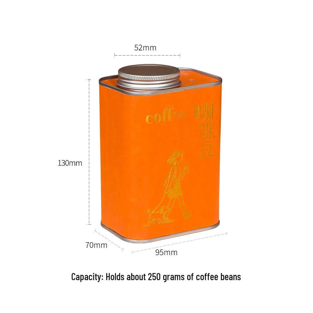 Barattolo Ermetico per Caffè con Valvola Unidirezionale per Chicchi, Noci e Polvere – Latta per Alimenti