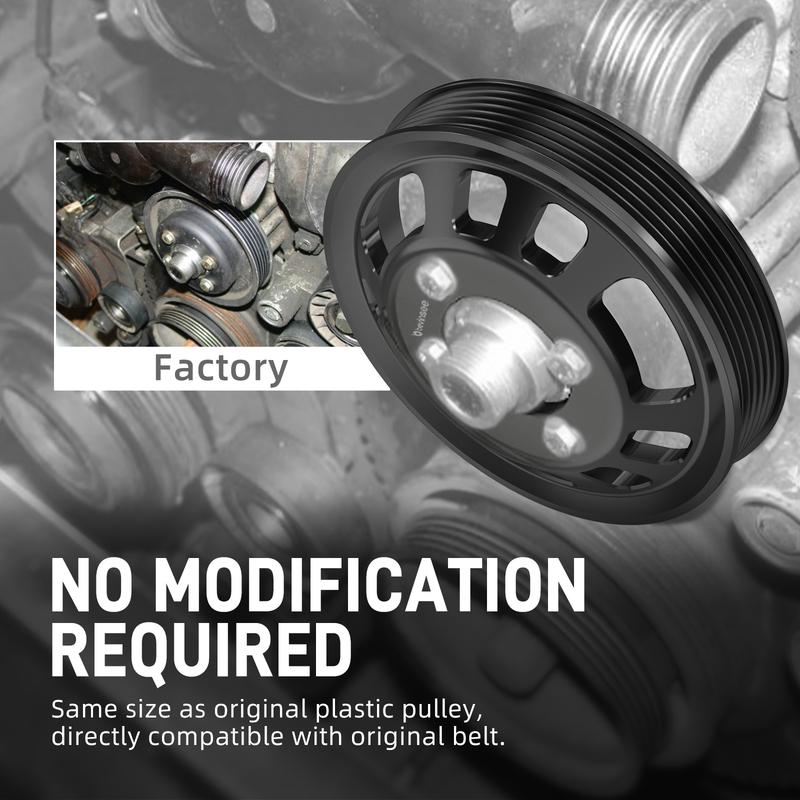 BEVINSEE Aluminum Water Pump Pulley for BMW M50 M52 Engine, for BMW E36 E39 E34 Z3 E36, Replace for 11511730554,11511740512