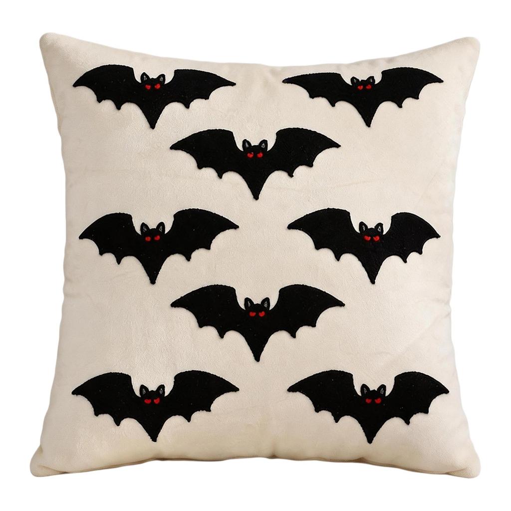 Halloween Cover 4545 Cm, Embroidered Pumpkin Decorative Cushion Cover, Single-Sided Throw Case for Couch Bedroom