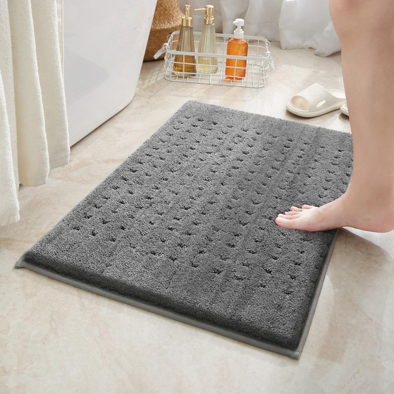 Bathroom Absorbent Mat Quick Drying Mat At Bathroom Door Thickened Plush Carpet Toilet Bathroom Non-slip Mat