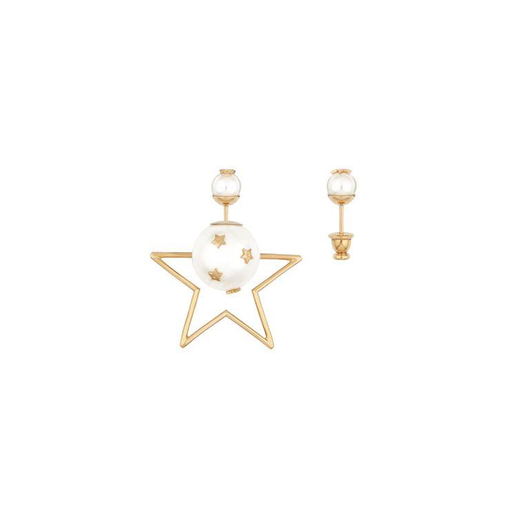 

Dior Asymmetrical Star-Shaped Pearl Earrings Women earrings Gold E0954TRIRS-D301 Basic Packaging-Dust Bag