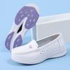 Air Cushion Nurse Shoes Women's Spring Summer Hollow Soft Sole Breathable Thick Sole Non-slip Leather Work Medical Shoes Spot