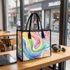 Colorful Swirl Print Casual Tote Bag