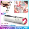 USB-Ladegerät, rote Lichttherapielampe, LED-Infrarot-Lichttherapiestift, 850 nm, Infrarot, 630 nm, 660 nm, weiche Narben- und Faltenentfernungsbehandlung, Akne-Laserstift