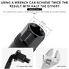 Bicycle Cassette Lockring Removal Tool 12 Teeth CR-V Steel Bike Cassette Flywheel Sprocket Remover Wrench Cycling Repair Tool