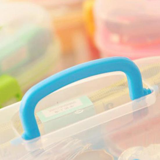 Thread Threader Needle Tape Measure Scissors Thimble Sewing Kit Needlework Box