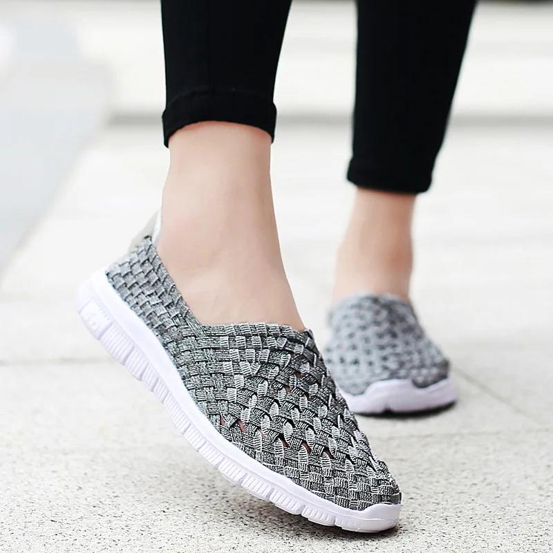 Sneakers da Donna Estive Scarpe Intrecciate Ballerine da Donna Mocassini Casual Traspiranti Femael Tenis Sneakers Leggere
