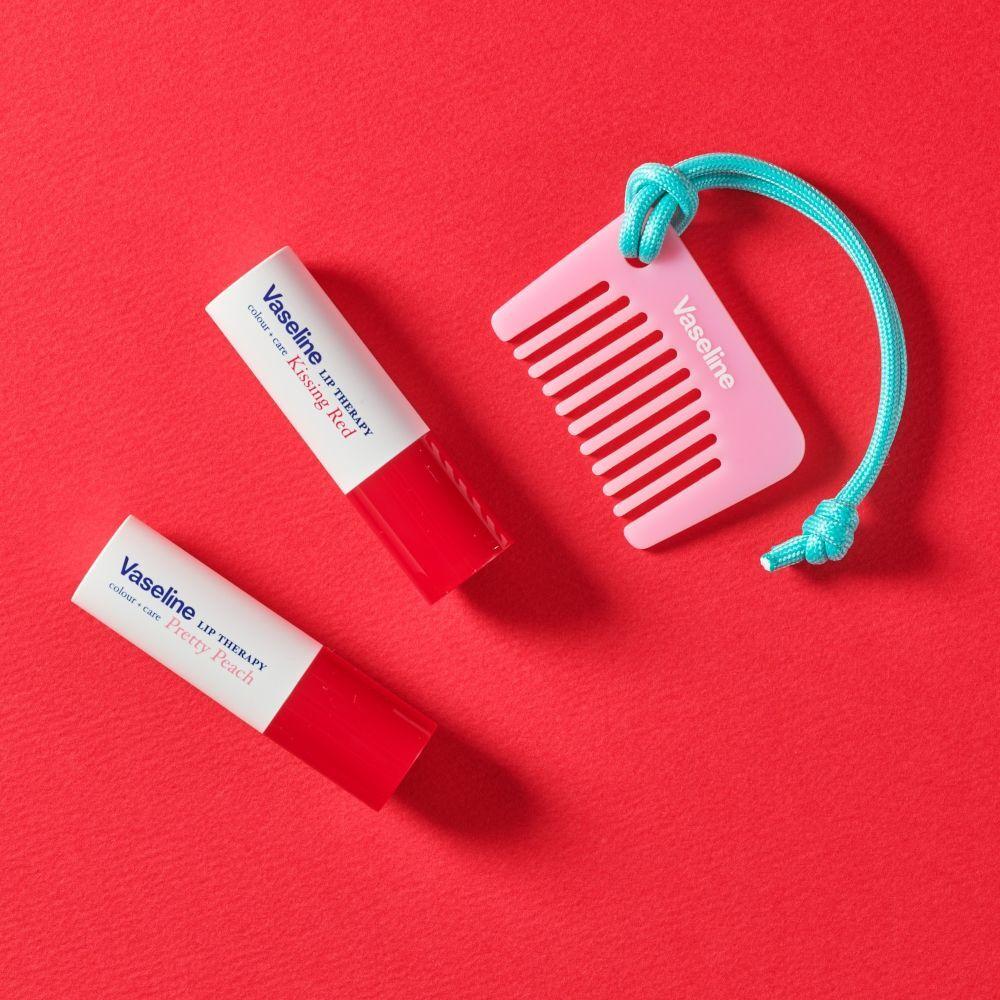 Vaseline Color + Care Lip Balm 4.2g Double Promotion 2 Types (+ Comb Keychain)
