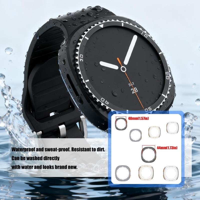 Ergonomic Stylish Metal Frame Cover Scratch Resistant Housing Protective Shell For Watch 8 40mm/44mm Modern Appearance