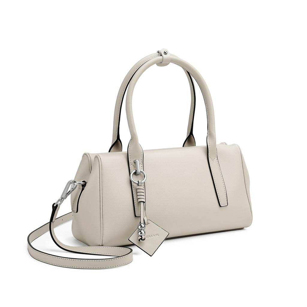 New JAGUAR Synthetic Leather Shoulder Bag, Handbag Women's Ecru/Black/Sand JL12301931