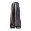 Plus Size Heavyweight Knit Sweatpants Men Straight Leg Casual Pants Solid Color Fall