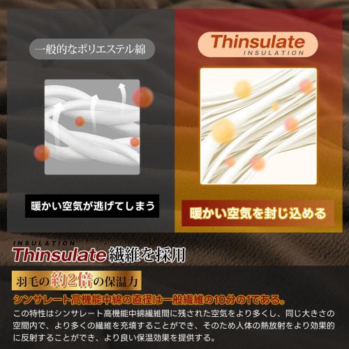 Softime Semi-Double Thinsulate Comforter for Winter [Flannel Fabric + Peach Skin Finish] Warm, Fluffy Comforter, Washable, Soft to the Touch, Comforta