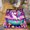 1pc Unicorn Taking a Bath Design Indoor Area Rug - Soft, Anti-Slip, and Durable Gaming Room Decor for Bedroom