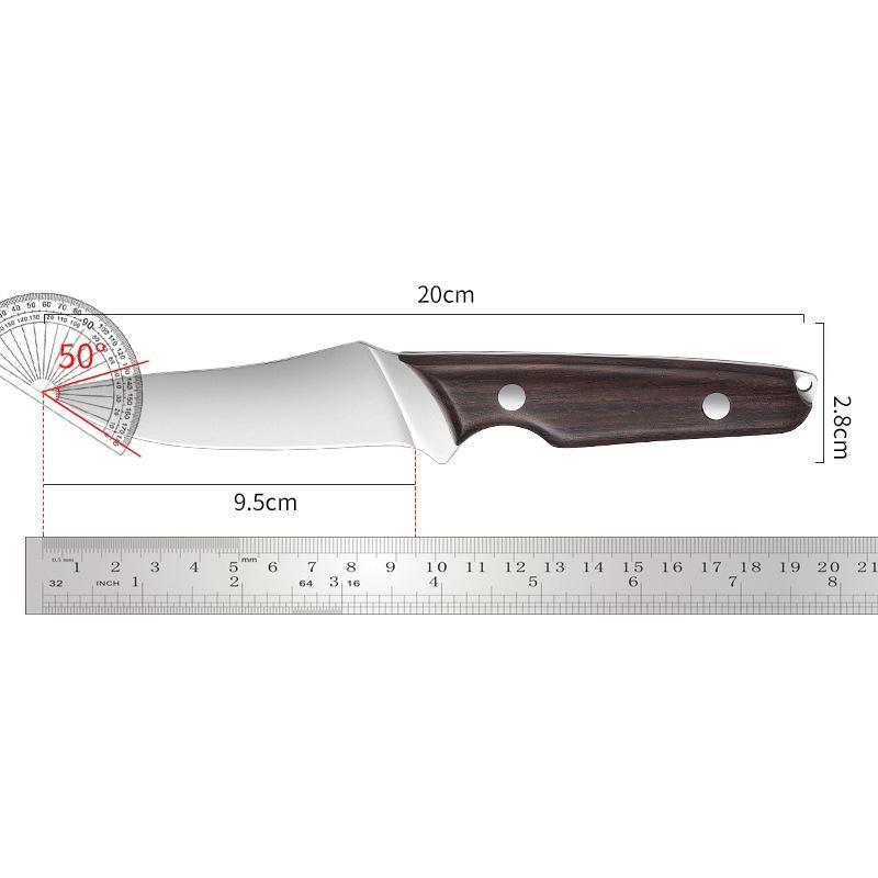 Sharp Stainless Steel Meat Knife Portable Paring Knife Household Knife for Barbecuing Vegetables