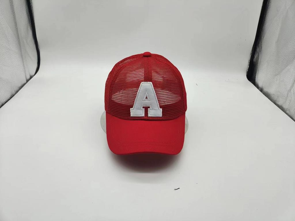 Cute Children's Baseball Caps Summer Hip Hop Accessories Funny Mesh Hat with Letter Embroidery Snapback Sun Cap for Boys & Girls