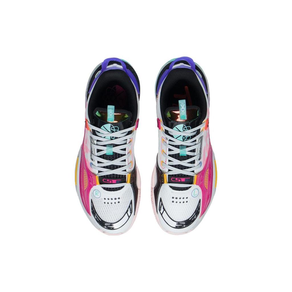 New LINING All City 10 Basketball Shoes Men's Low Top White/Pink ABAS019-G