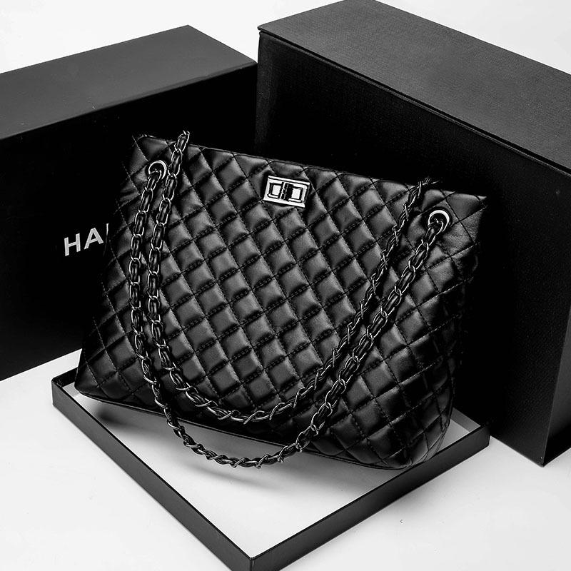 Diamond-shaped Chain Women's Bag, Simple Large Bag, European and American Fashion, Easy To Match, Single-shoulder Crossbody Bag for Women