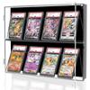 MuGaoDee Card Trading Card Display Acrylic PSA Storage Magnetic Transparent Display Case for Trading Perfect for Showcasing and Displaying Trading