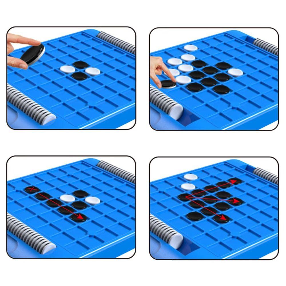 Tabletop Game Flip Black And White Chess Touch Flip Child Interaction Game Chess Set  Party Game