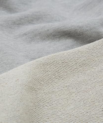 IMPROBS SIDEWAY STANCE Men's Half-Zip Fleece Sweatshirt with Embroidered One-Point Design, 70220, B-Ash