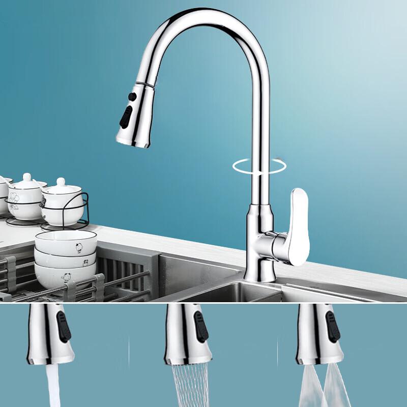 TLXT Kitchen Sink Faucet with Hot & Cold Water