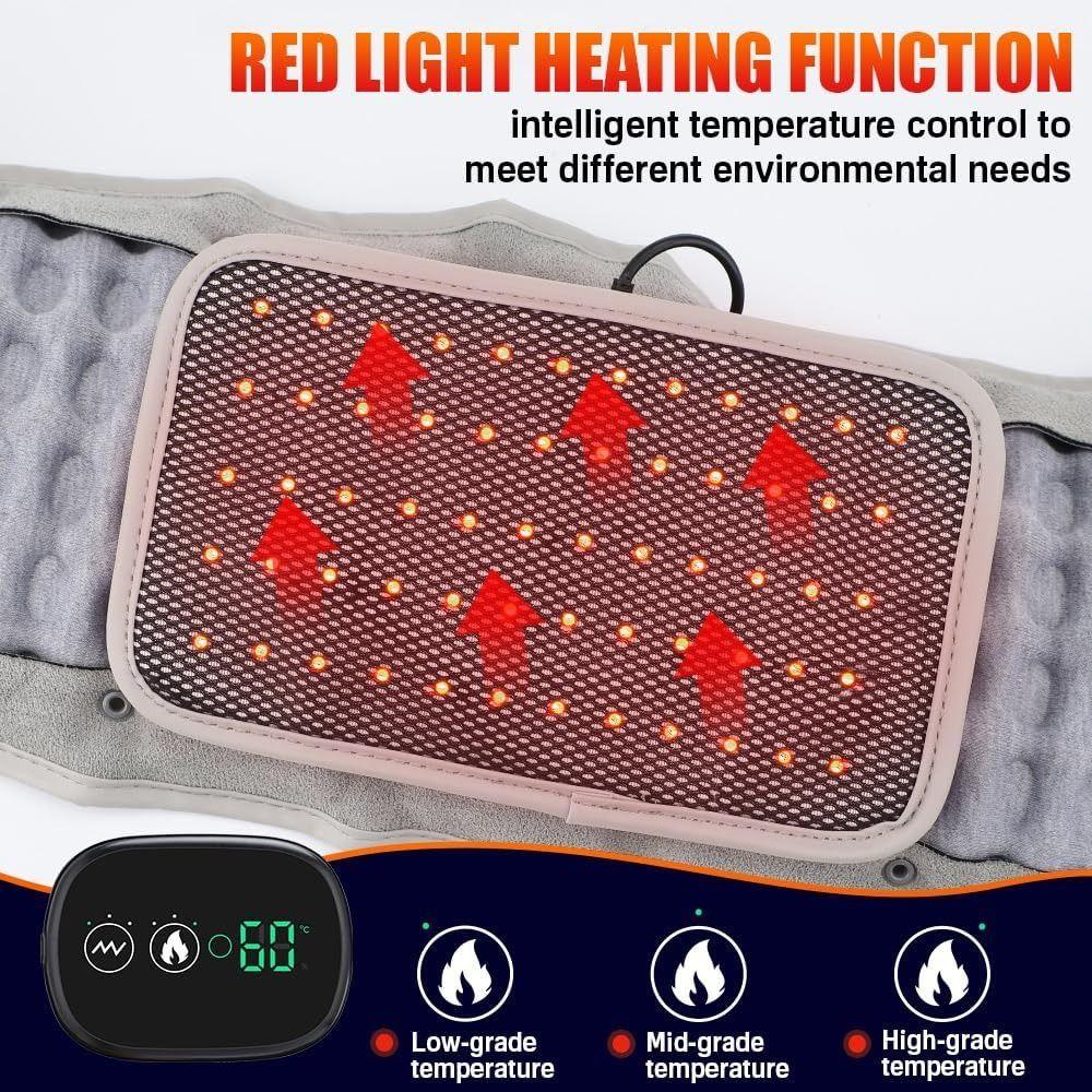 Ergonomic 360° Adaptive Design 3 in 1 Back Therapy Belt Adjustable Heating Waist Massager Belt