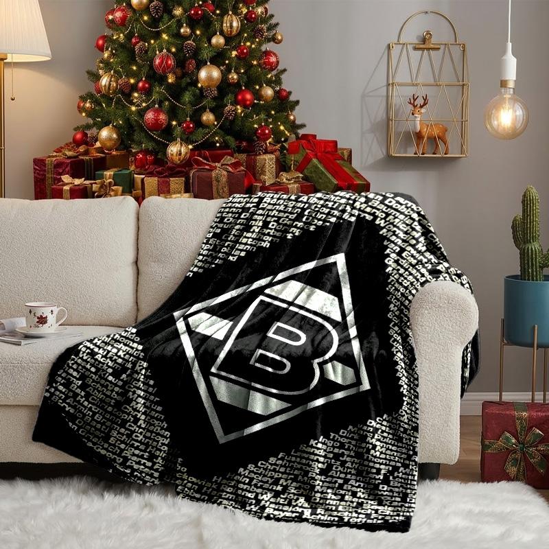 Coperta Borussia Verde Nera Leggera Coperta Ideale per il Letto Perfetta per Viaggi, Campeggio, Soggiorni, Uffici, Divani, Regalo di Natale per Fan