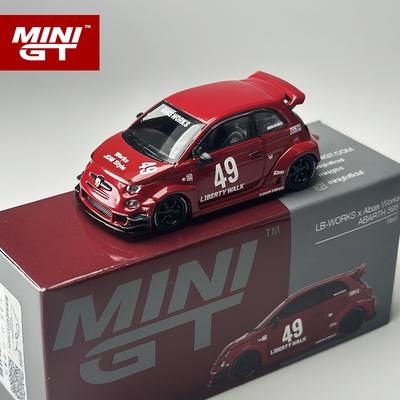 MINIGT 1:64 LB-WORKS X Abas Works ABARTH 595 Red Alloy Car Model 963
