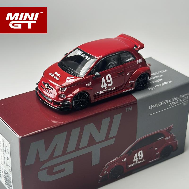 

MINIGT 1:64 LB-WORKS x Abas Works ABARTH 595 Red alloy car Model 963