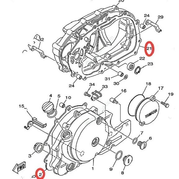 Crankcase Generator Clutch Cover Gasket For Yamaha XVS650 V-Star 650 98-17 Drag Star 650 XVS400 XV500 XV400 XV535 Virago 535