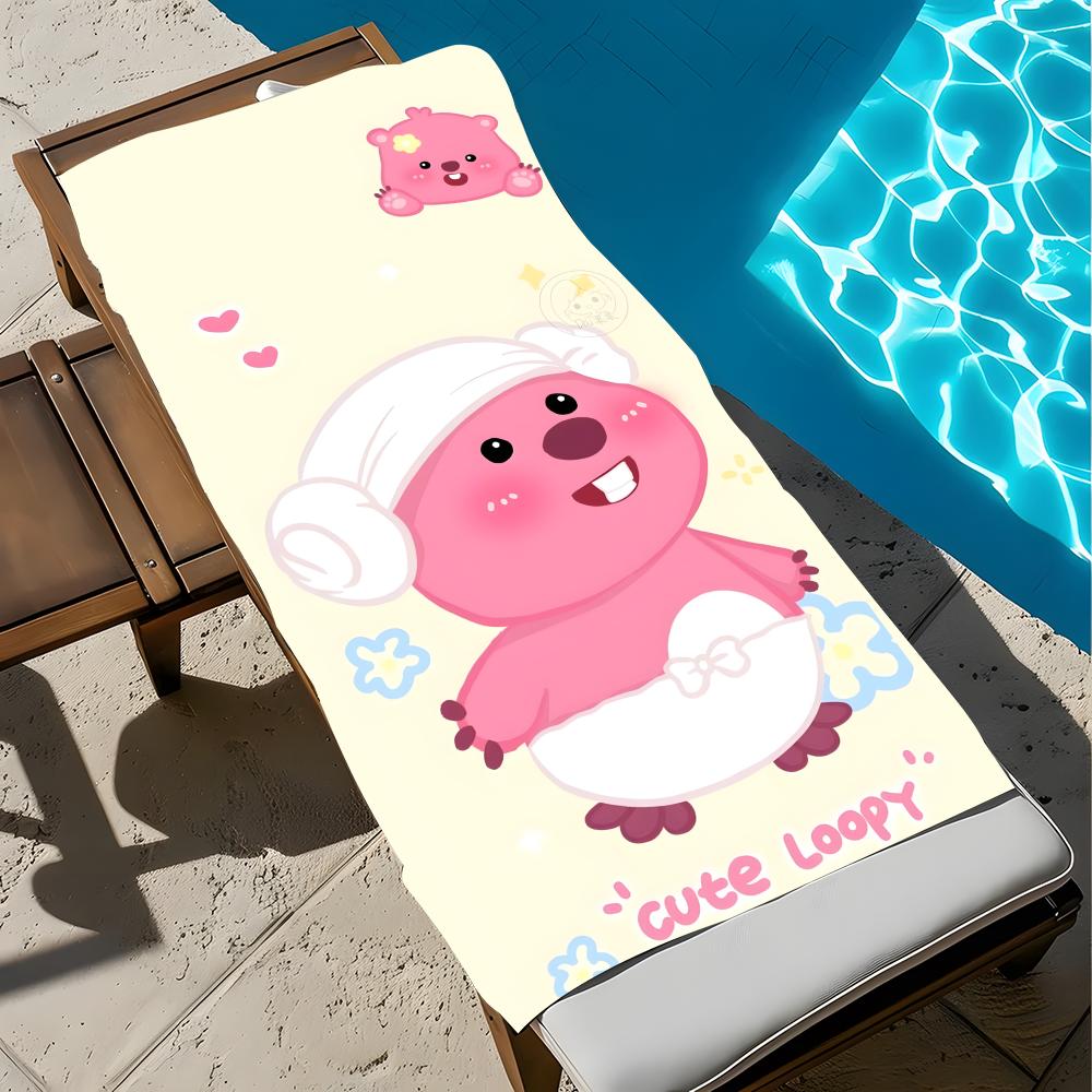 Cartoon Loopy Towel Towel Soft Pool Gift For Travel Gym Shower Cool Camping Quick Dry Sports  Large Beach Towel