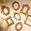 Vintage European-style Resin Material With Golden Pattern Prop Frame DIY Wall Decoration Shooting Props 12pcs Relief Frames