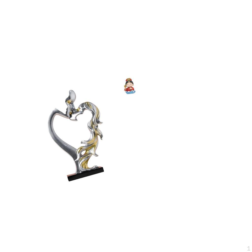 Kissing Couple Figurine And Mother Statue Collectible Desktop Ornament for Bedroom Wedding Bookshelf