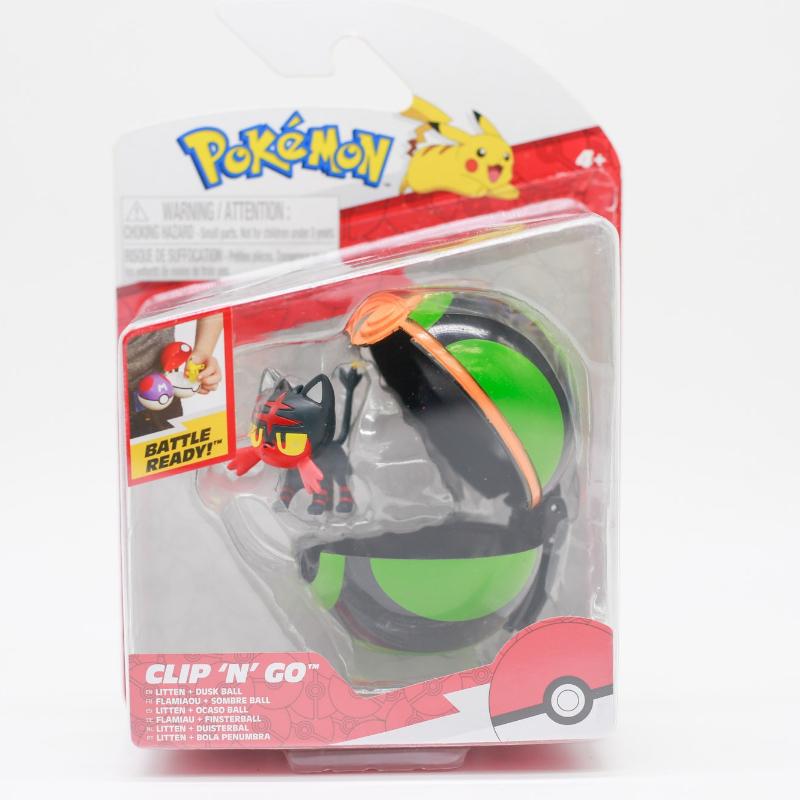 Pokemon Battle Figures Pack Litten Level Ball Eevee Friend Ball Model Totodile Alakazam Pikachu Larvitar Cyndaquil Sets Toy Present