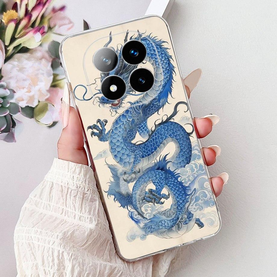 For Xiaomi Redmi Note 14 14Pro 14 Pro+ Plus Case Cute Animals Tiger Lion Dragon Cartoon Phone Cover Soft TPU Matte Silicone Capa